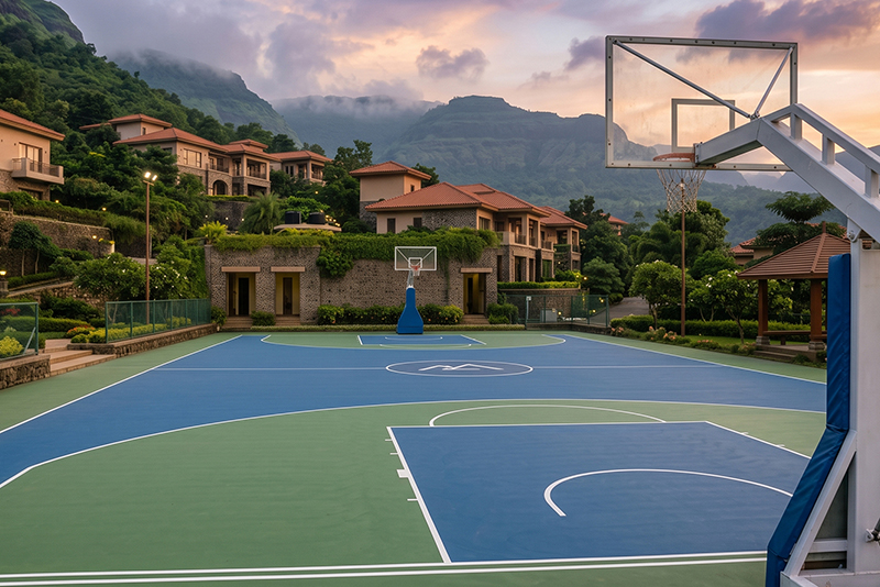 Multipurpose court at Fog Cielo, Igatpuri (artist&rsquo;s impression)